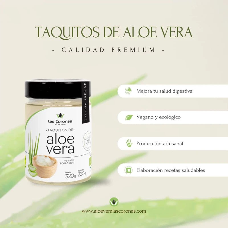 Taquitos de Aloe Vera Ecológico 320gr - Aloe Vera Las Coronas