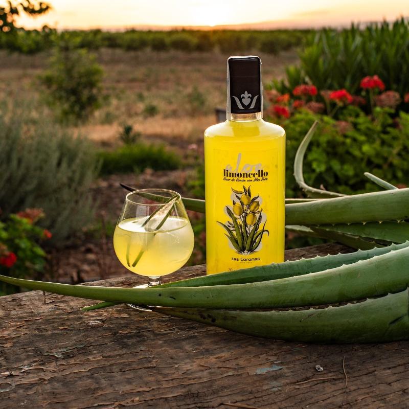 Limoncello con taquitos de Aloe Vera 70cl - Aloe Vera Las Coronas