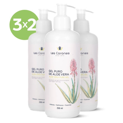 OFERTA 3x2 Gel Puro Natural Aloe Vera - Aloe Vera Las Coronas
